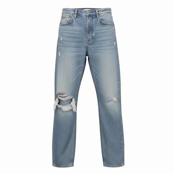 Abercrombie & Fitch Denim - Abercrombie & Fitch The Dad High Rise Jeans Womens 26 Distressed Button Fly